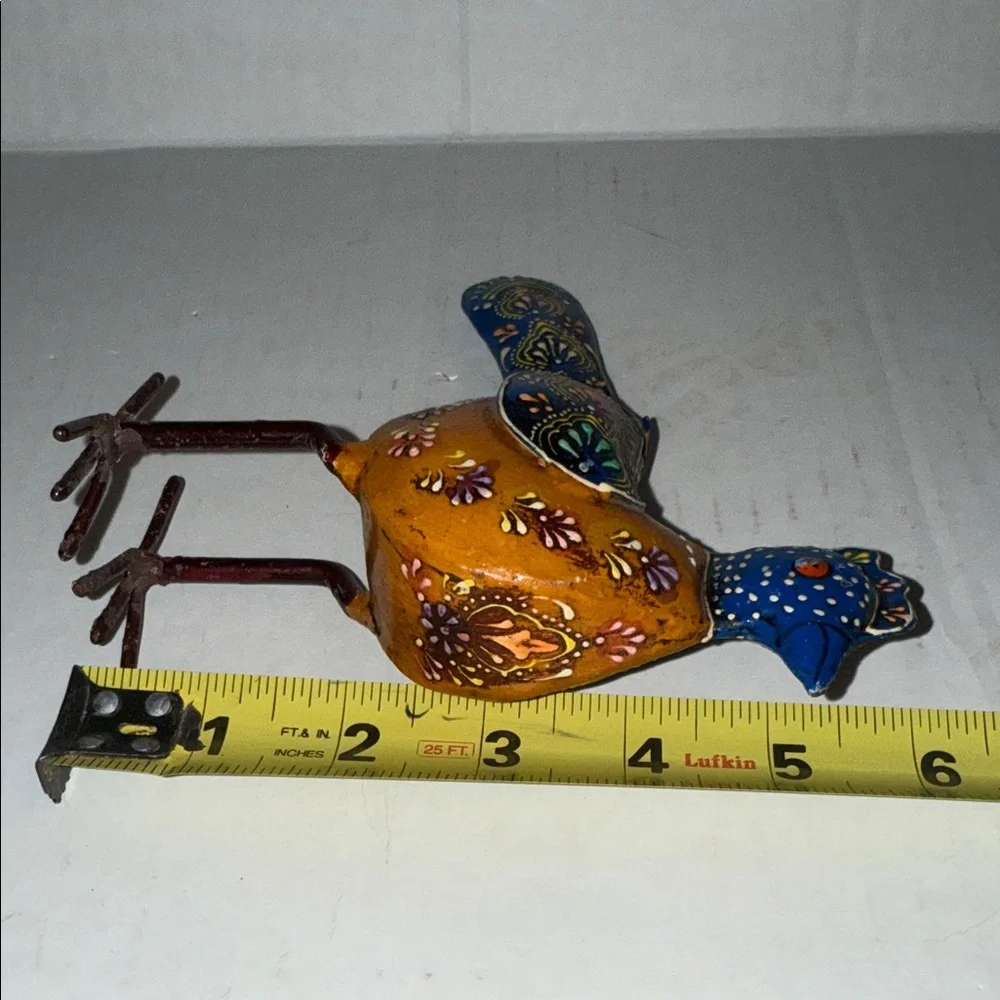 Handcrafted Multicolor Decorative Metal Bird Figurine